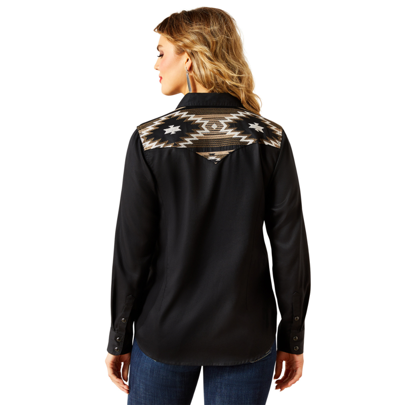 Ariat Women's Dawn Western Shirt - Black-2