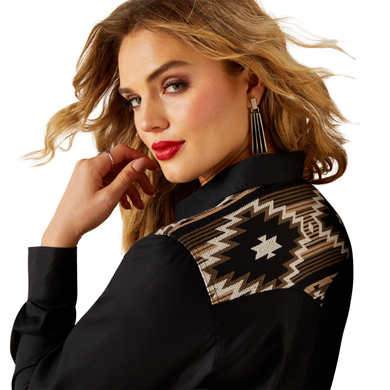 Ariat Women's Dawn Western Shirt - Black-7