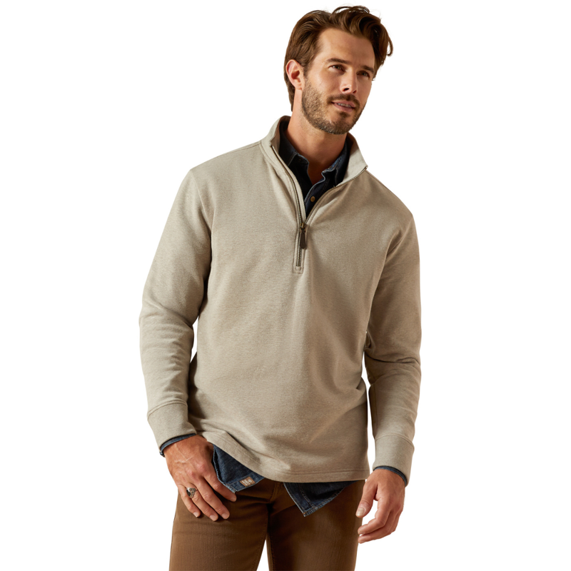 Ariat Men's Wilford 1/2 Zip Sweatshirt - Flint Grey Heather