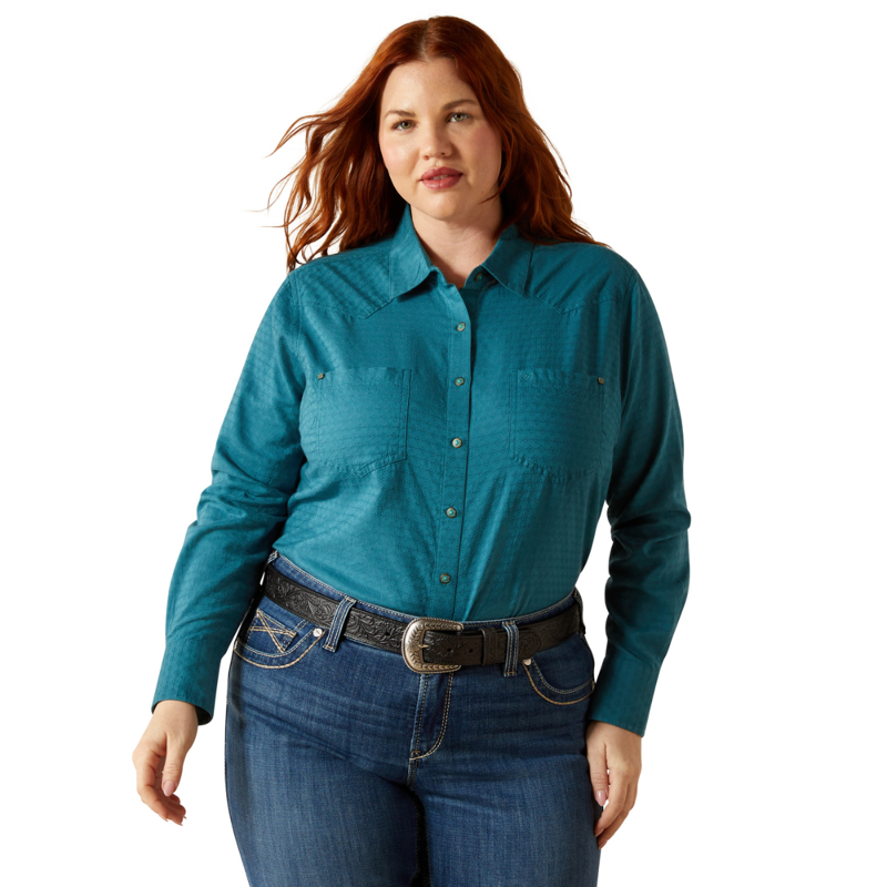 Ariat Women's Billie Jean Western Shirt - Dragonfly Dobby-2