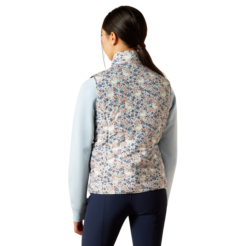 Ariat Youth Bella Reversible Insulated Vest - Posey Pony Print-1