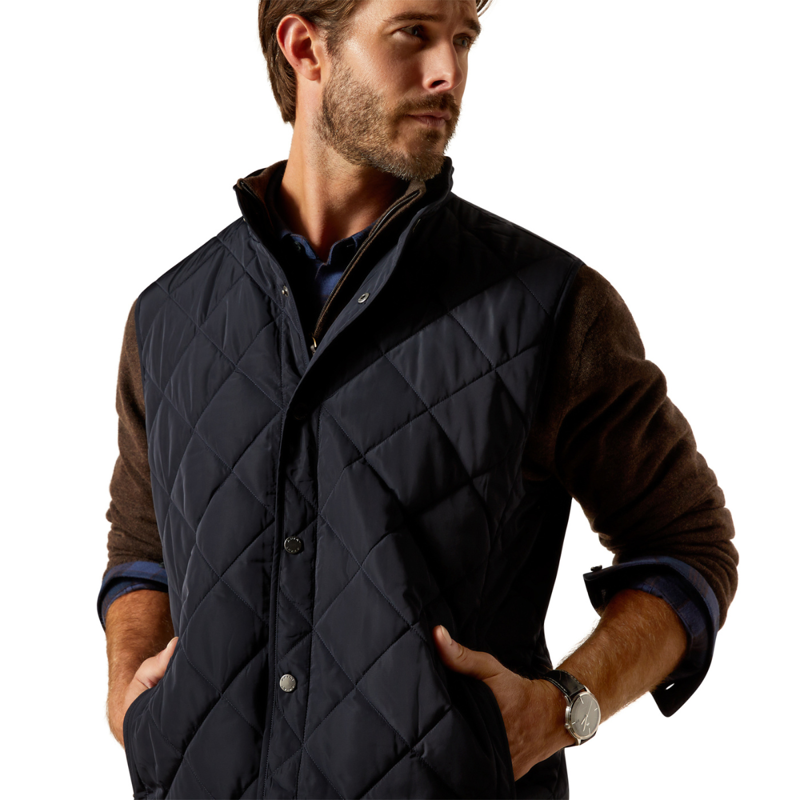 Ariat Men's Woodside Quilted Gilet - Navy-2