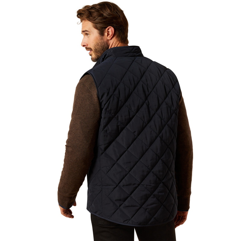 Ariat Men's Woodside Quilted Gilet - Navy-1