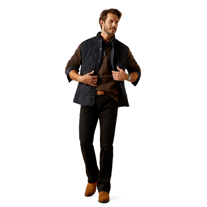 Ariat Men's Woodside Quilted Gilet - Navy-3