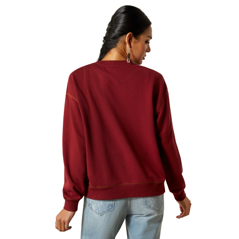 Ariat Women's Lasso Sweatshirt - Cabernet-1