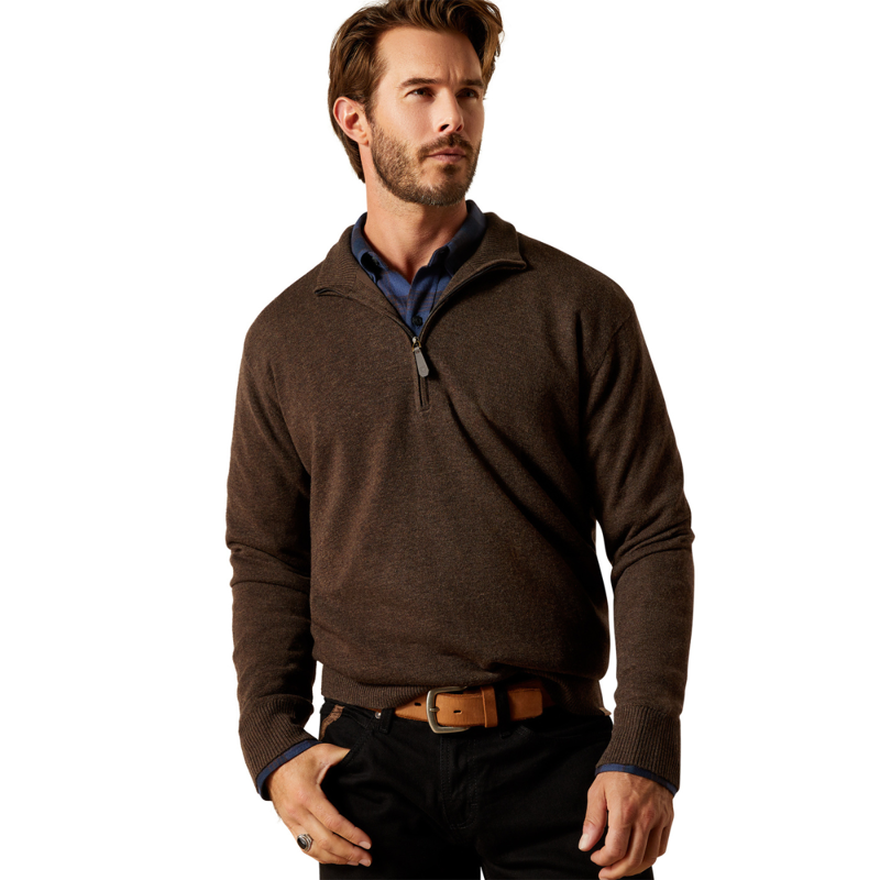 Ariat Men's Bolinas Sweater - Brown Heather