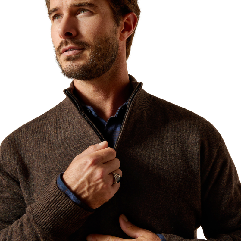 Ariat Men's Bolinas Sweater - Brown Heather-2