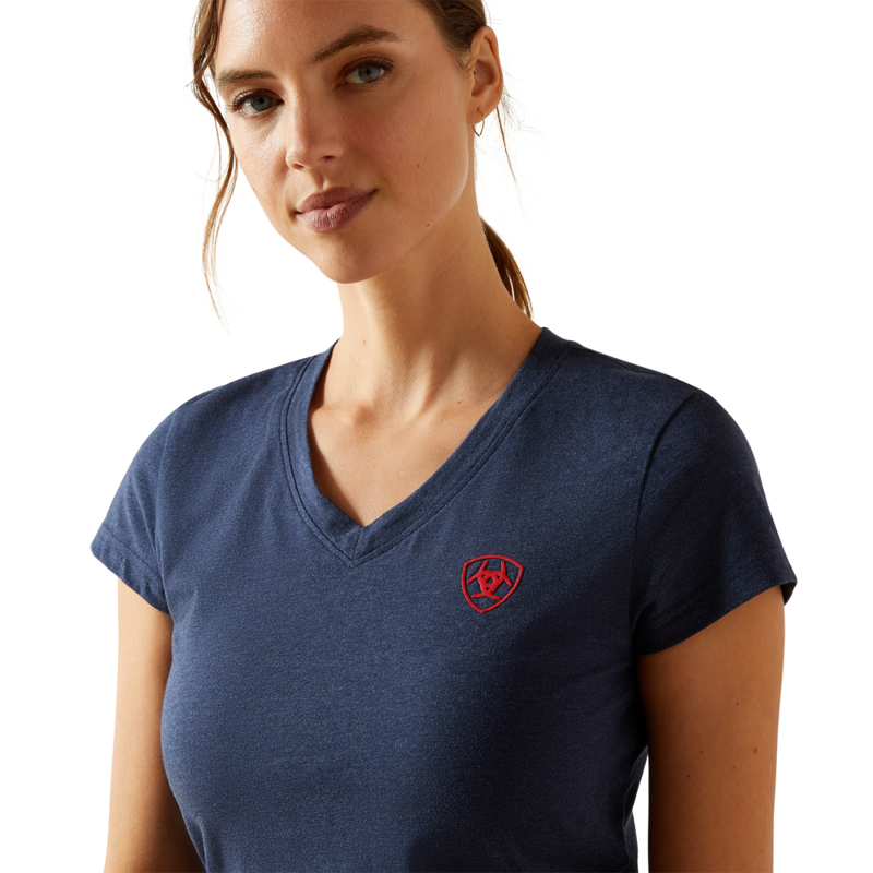 Ariat Women's BV Logo T-Shirt - Navy Heather-2