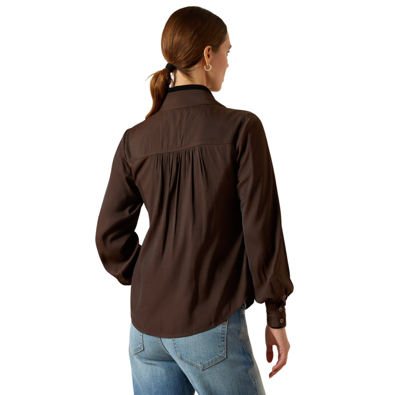 Ariat Women's Kildwick Blouse - Coffee Bean-1