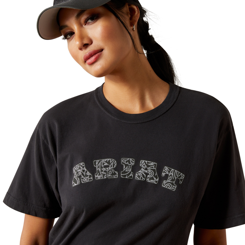 Ariat Women's Ariat Boot Stitch Logo T-Shirt - Vintage Black-2