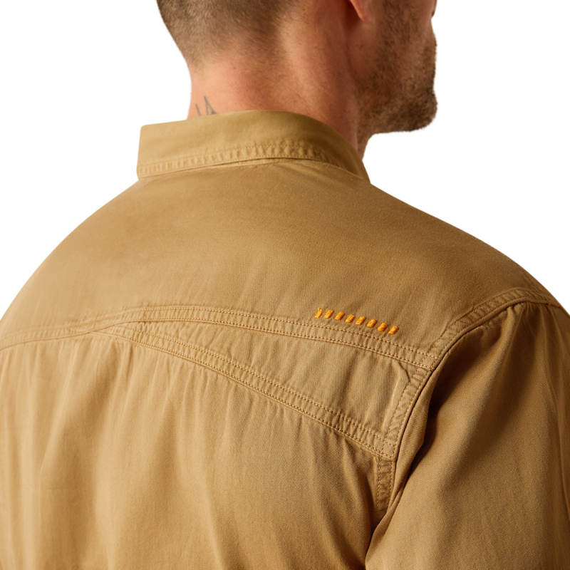 Ariat Men's Rebar Washed Twill Work Shirt - Rebar Khaki-3