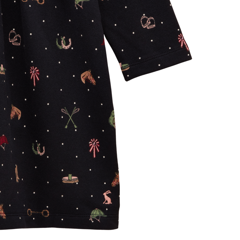 Joules Girls' Emma Long Sleeve Sweat Dress - Navy-2