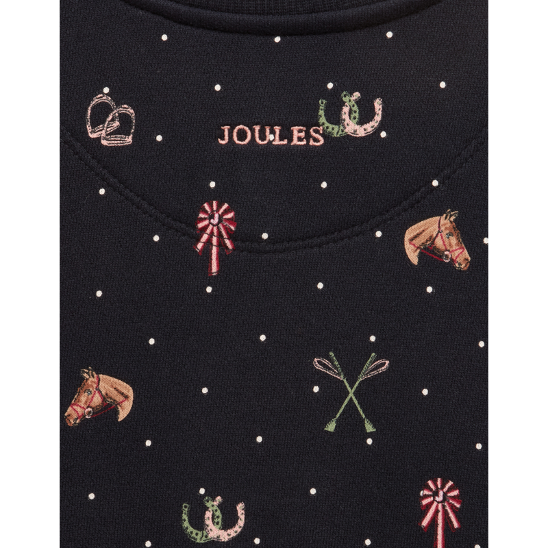 Joules Girls' Emma Long Sleeve Sweat Dress - Navy-3