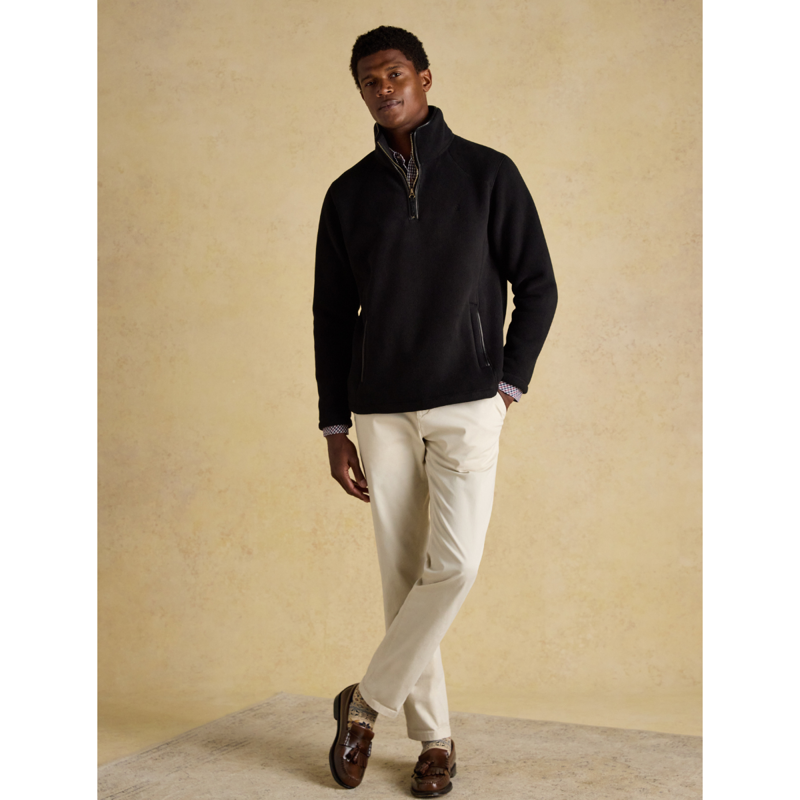 Joules Men's Heritage Fleece Quarter Zip - Black-3