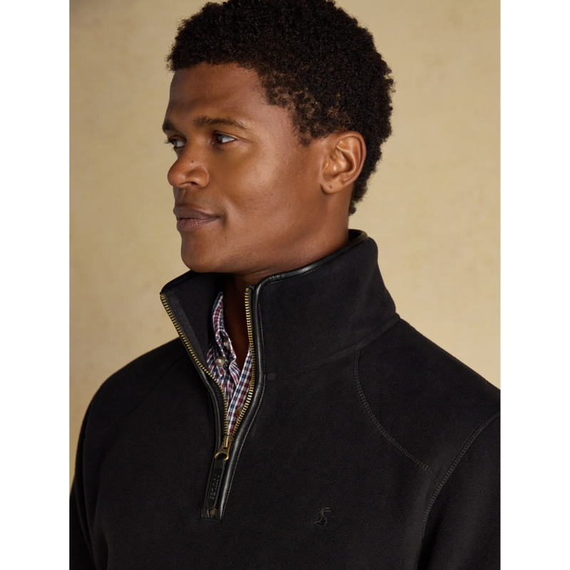 Joules Men's Heritage Fleece Quarter Zip - Black-4