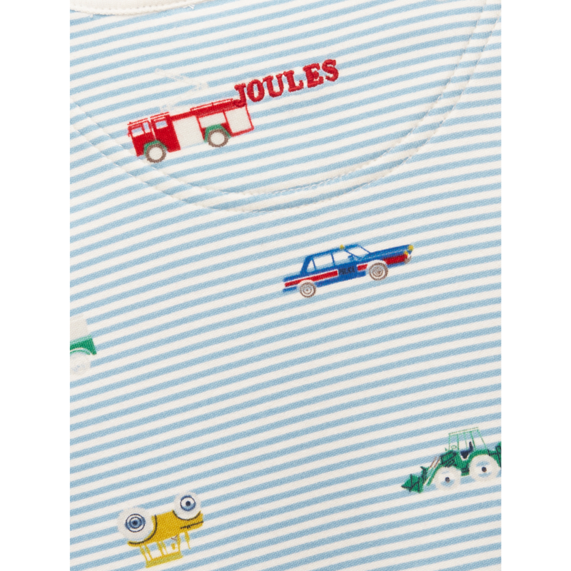 Joules Razamataz Cotton Babygrow - Blue Car-2