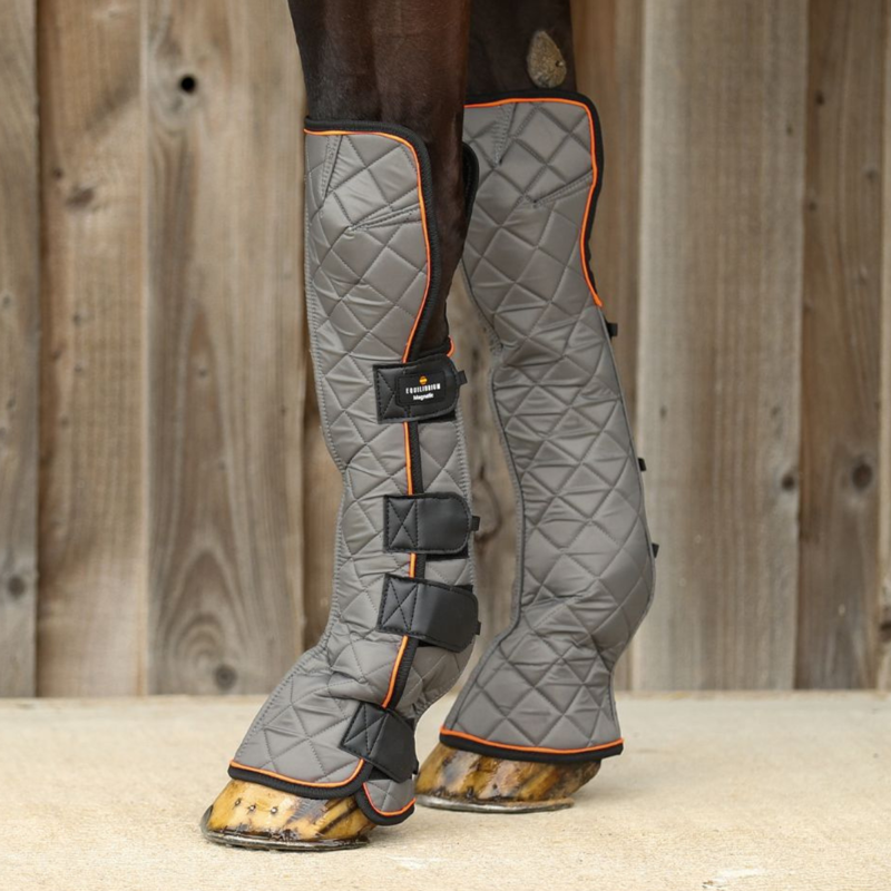 Equilibrium Fore and Knee Magnetic Chaps - Grey/Orange-2