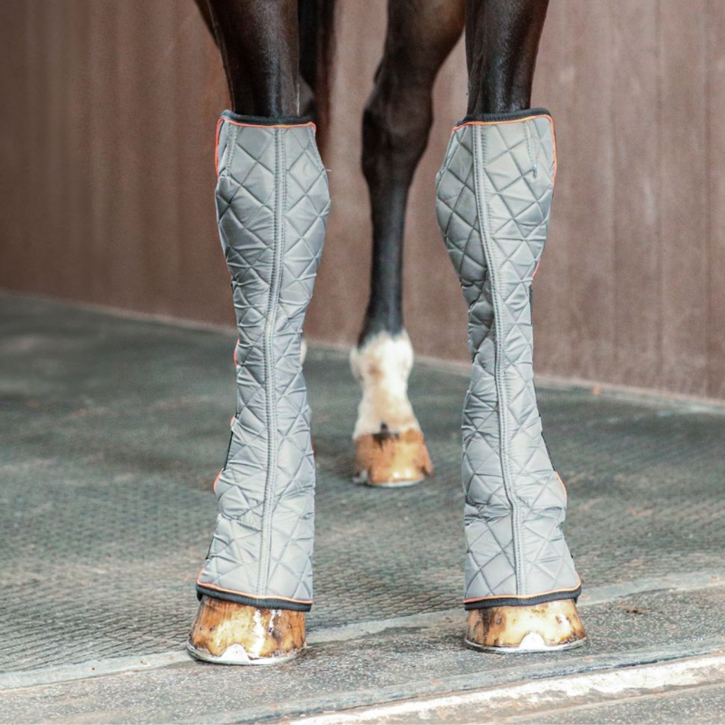 Equilibrium Fore and Knee Magnetic Chaps - Grey/Orange-1