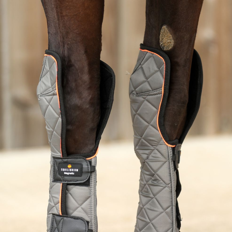 Equilibrium Fore and Knee Magnetic Chaps - Grey/Orange-5
