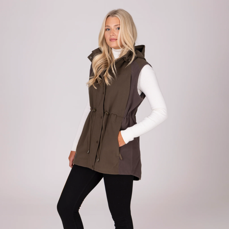 Aubrion Unisex Heritage Gilet - Dark Olive-2