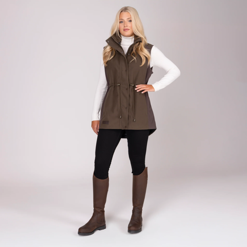Aubrion Unisex Heritage Gilet - Dark Olive-4