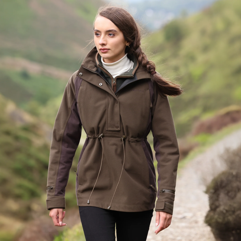Aubrion Unisex Heritage Quarter Zip Jacket - Dark Olive-2