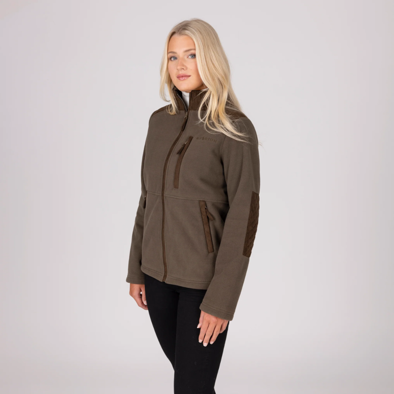 Aubrion Unisex Heritage Full Zip Fleece - Dark Olive-1