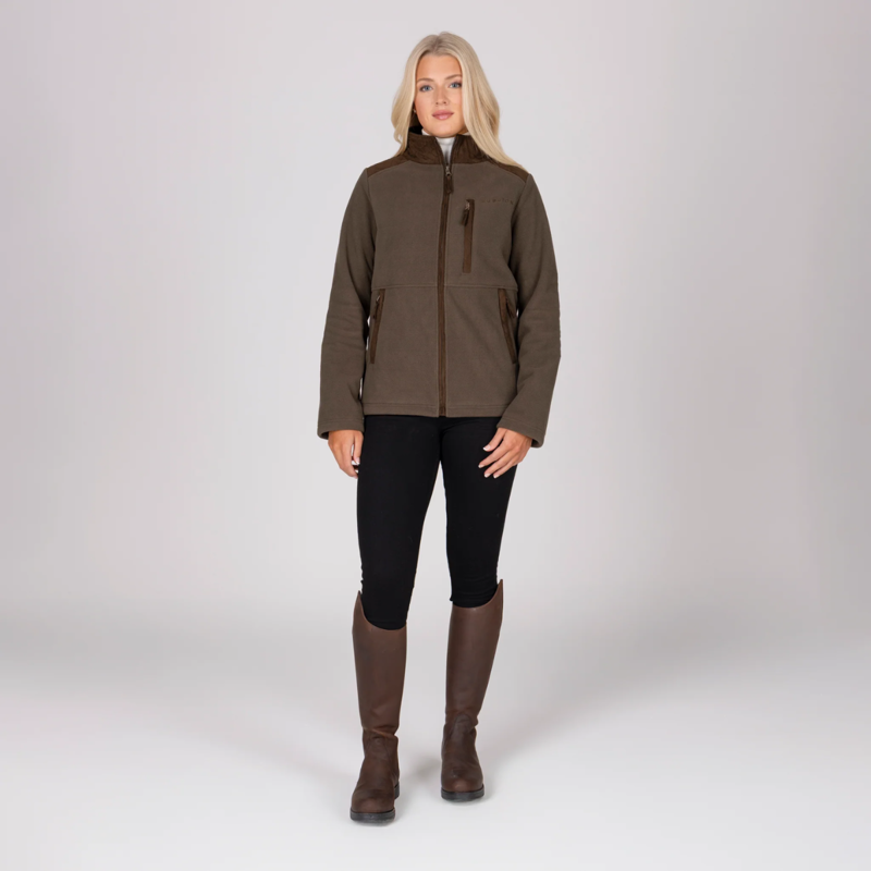 Aubrion Unisex Heritage Full Zip Fleece - Dark Olive-2