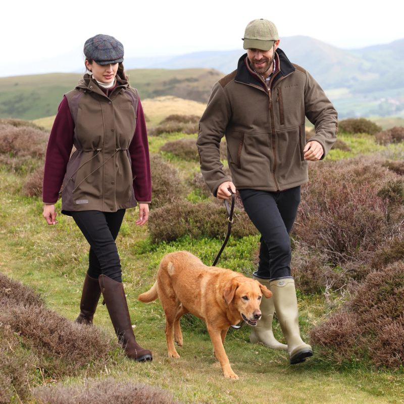 Aubrion Unisex Heritage Full Zip Fleece - Dark Olive-5