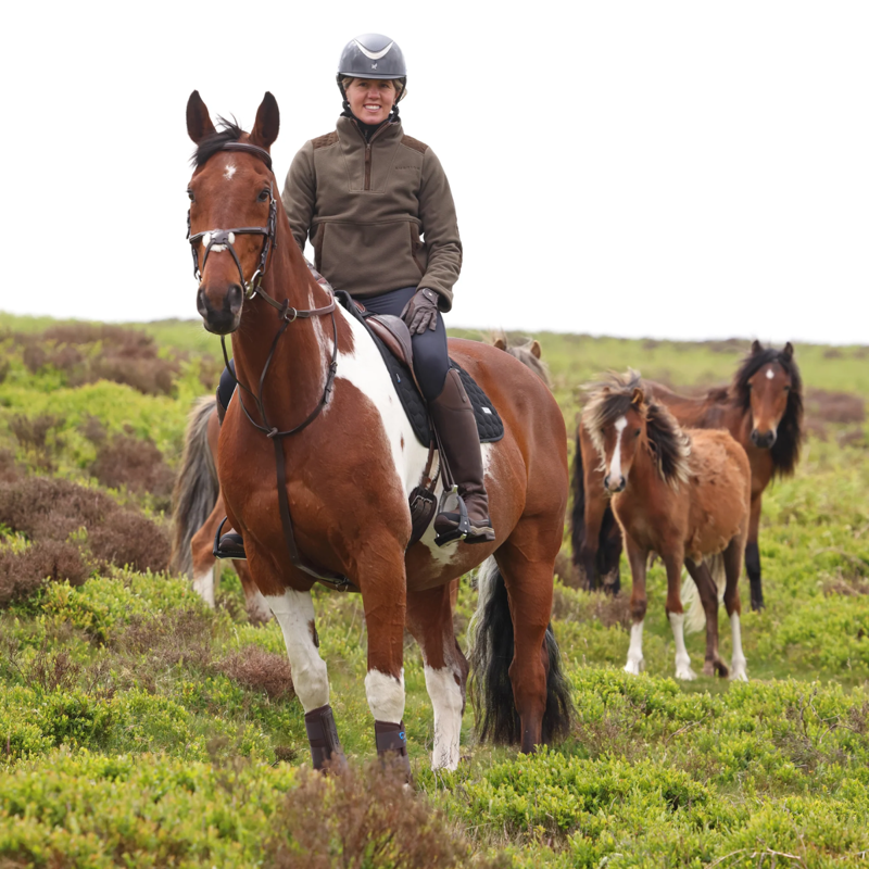 Aubrion Unisex Heritage Quarter Zip Fleece - Dark Olive-5