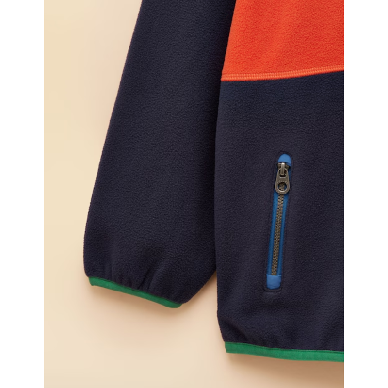 Joules Boys' Rockwell Polar Fleece Zip Through - Navy Blue-3