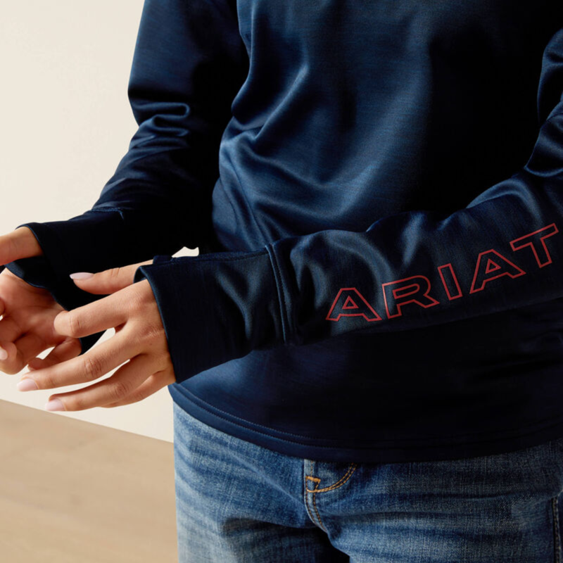 Ariat Youth Team EQ 1/2 Zip Pullover - Navy-2