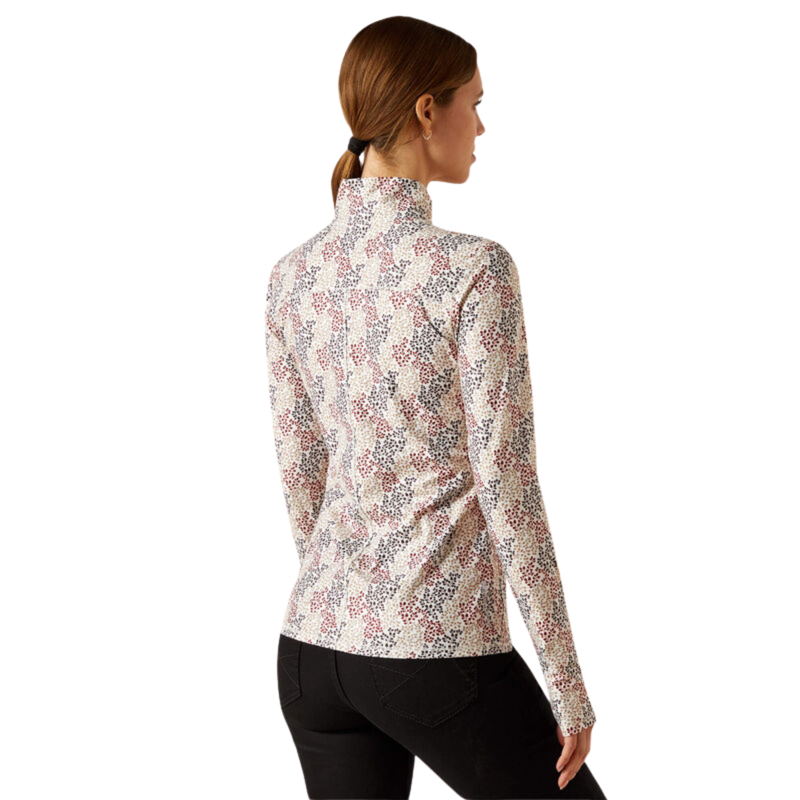 Ariat Women's Lowell 3.0 1/4 Zip Base Layer - Leafy Print-1