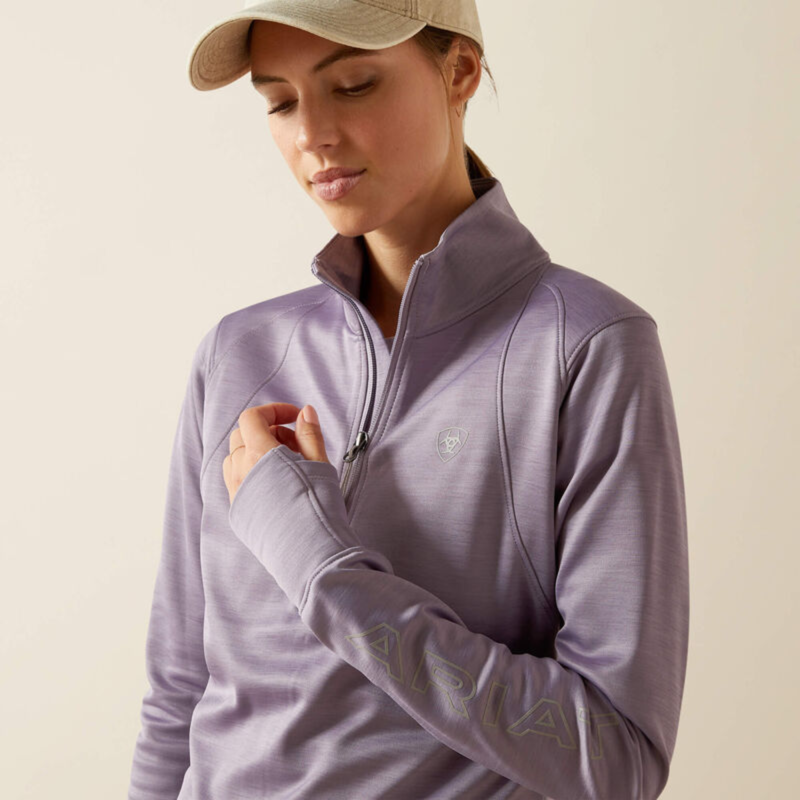 Ariat Women's Team EQ 1/2 Zip Pullover - Purple Ash-2