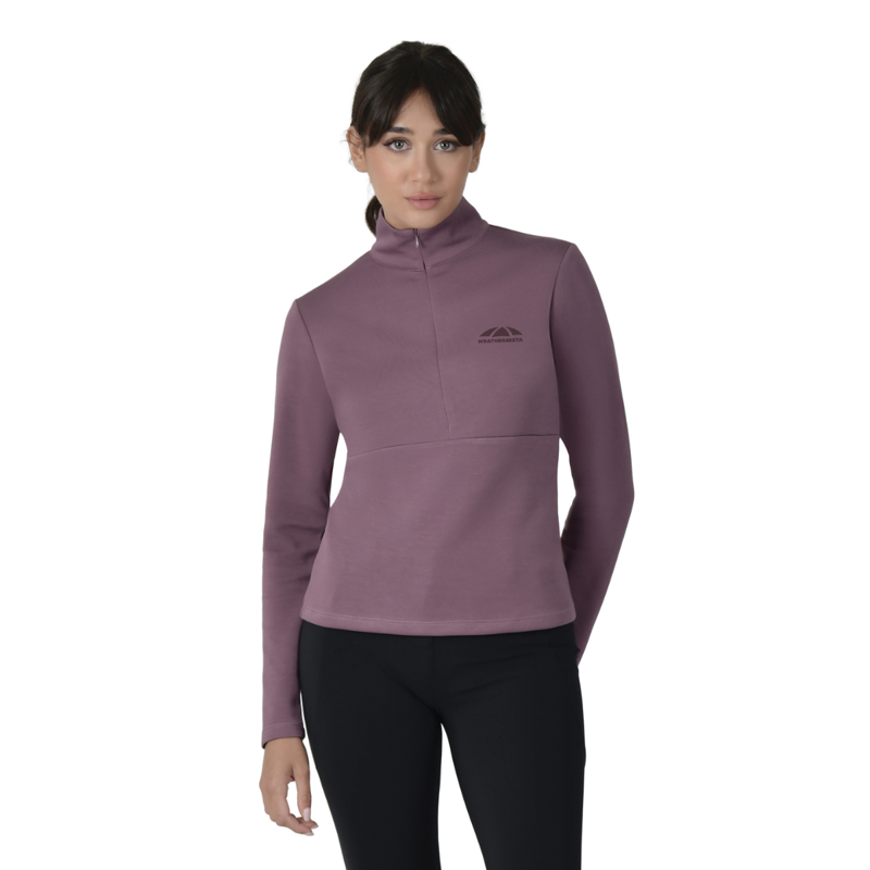 WeatherBeeta Copper 1/2 Zip Long Sleeve Mid-Layer - Mauve Wine