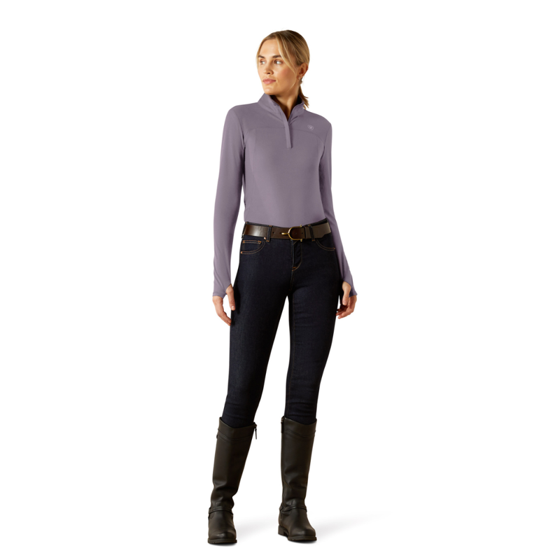 Ariat Women's Lowell 3.0 1/4 Zip Baselayer - Purple Ash-4