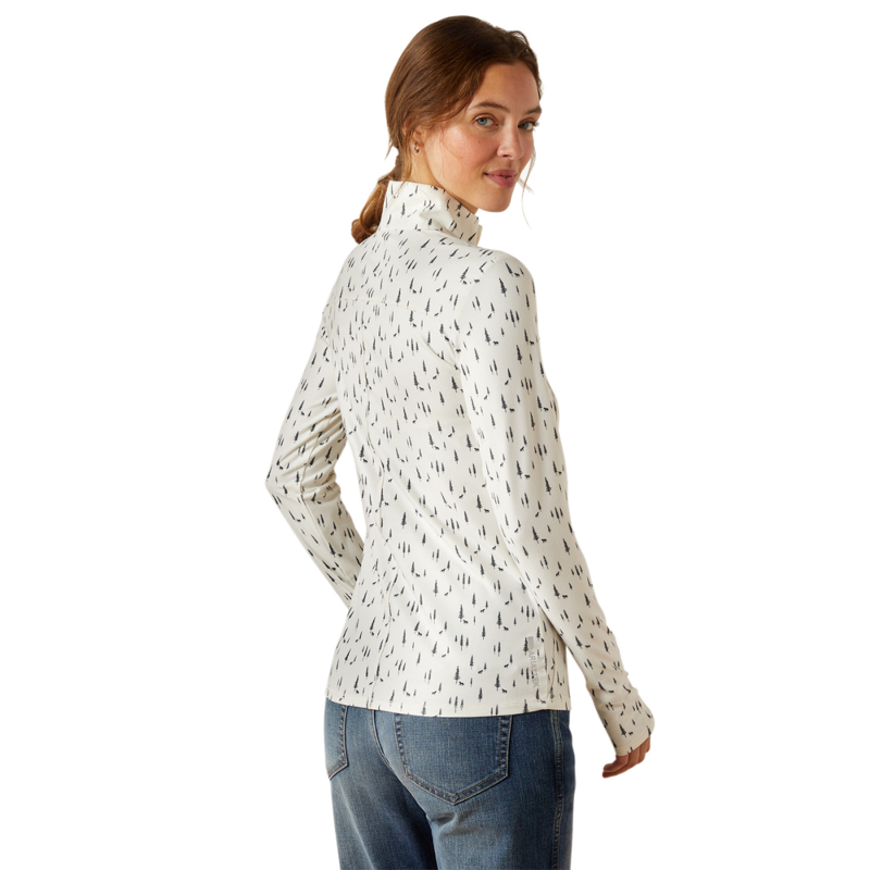 Ariat Women's Lowell 3.0 1/4 Zip Baselayer - Forest Horses-1