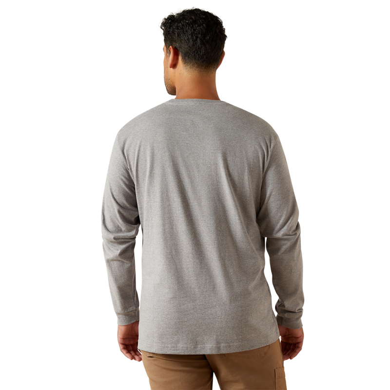 Ariat Men's Rebar Cotton Strong Standard Pocket T-Shirt - Heather Grey-1