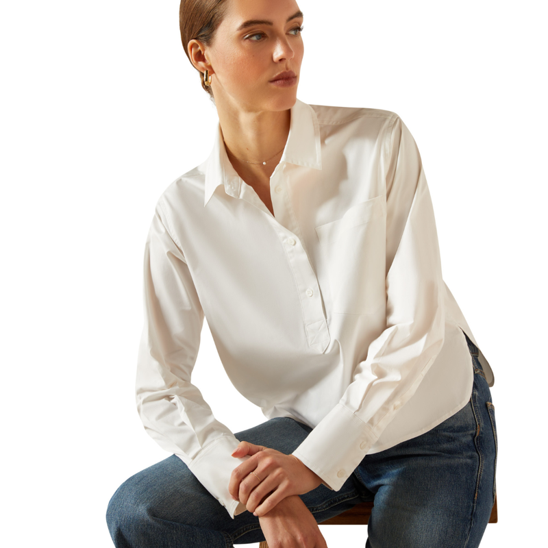 Ariat Women's Osney Blouse - White Alyssum-2