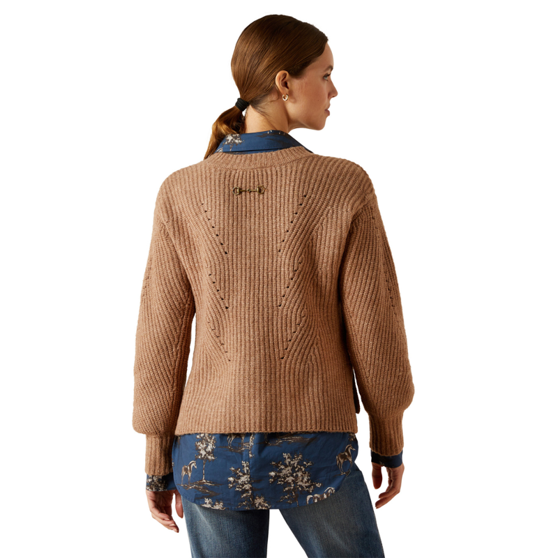 Ariat Women's Blaydon Sweater - Woodsmoke Heather-1