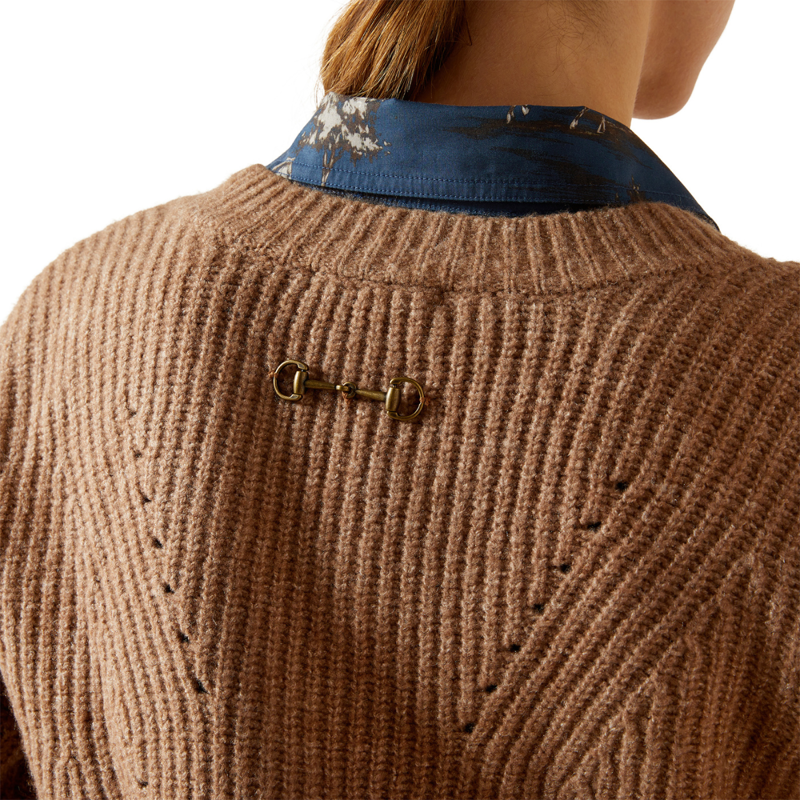 Ariat Women's Blaydon Sweater - Woodsmoke Heather-3