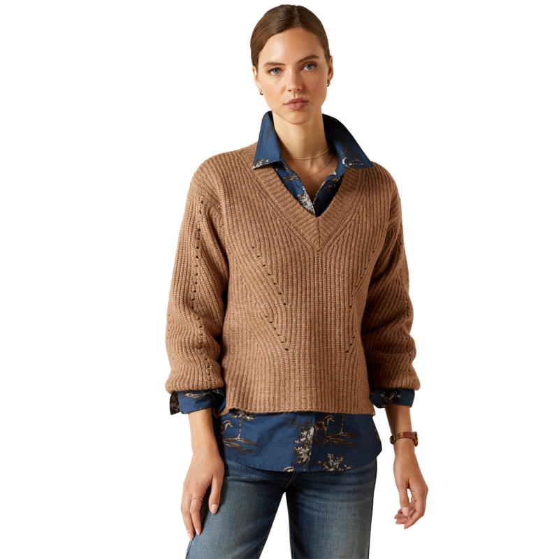 Ariat Women's Blaydon Sweater - Woodsmoke Heather