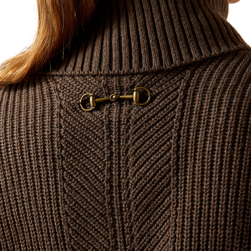 Ariat Women's Lendal Sweater - Coffee Bean Heather-3