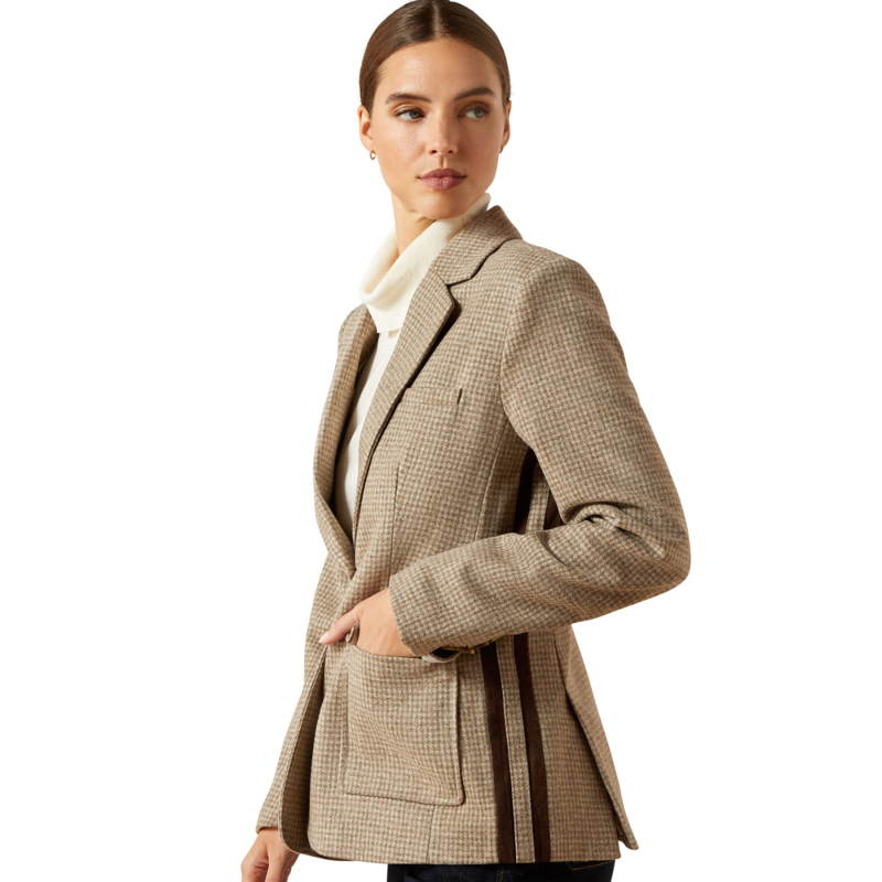 Ariat Women's Beckfoot Blazer - Camel HoundsTooth-2