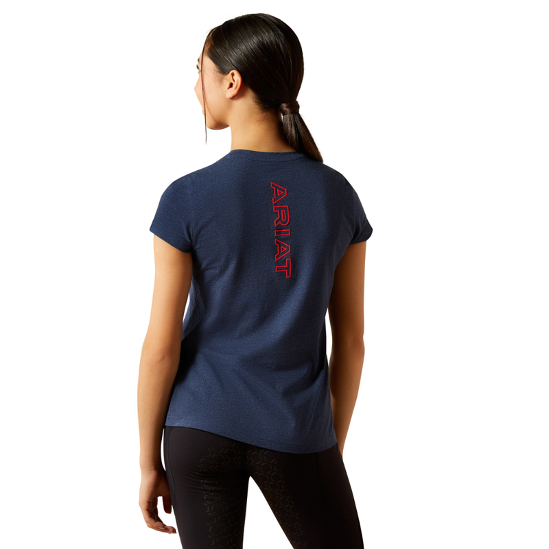 Ariat Youth BV Logo T-Shirt - Navy Heather-1