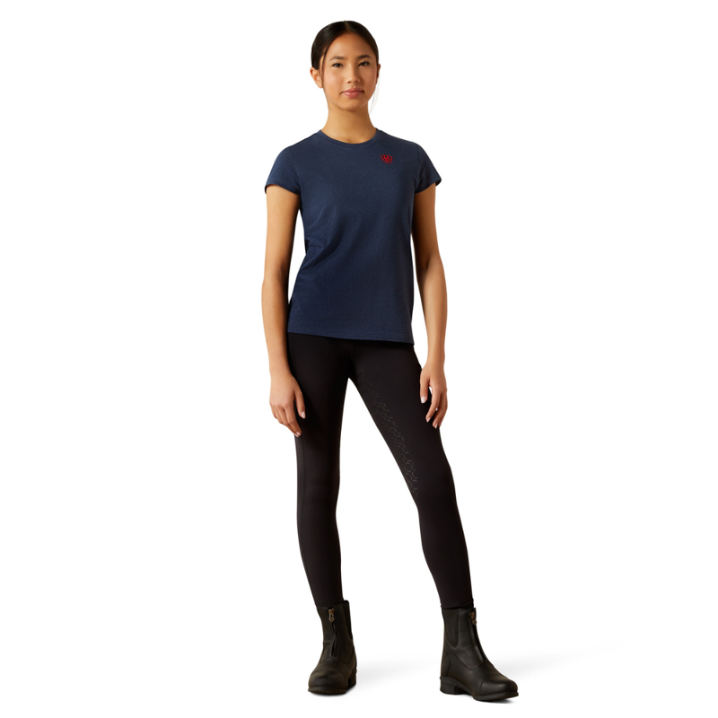 Ariat Youth BV Logo T-Shirt - Navy Heather-3