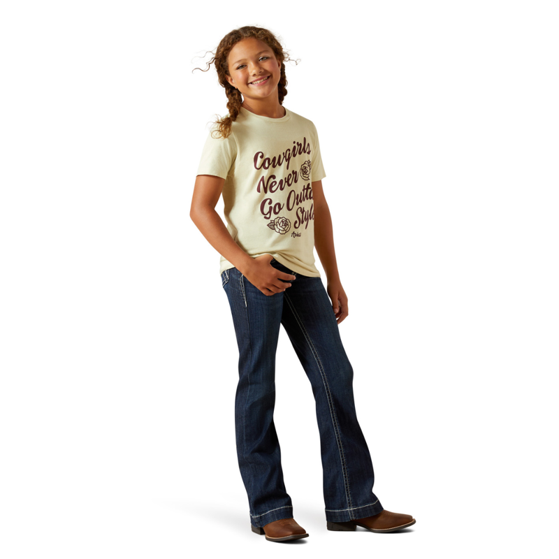 Ariat Youth Ariat Never Outta Style T-Shirt - Wheat-3