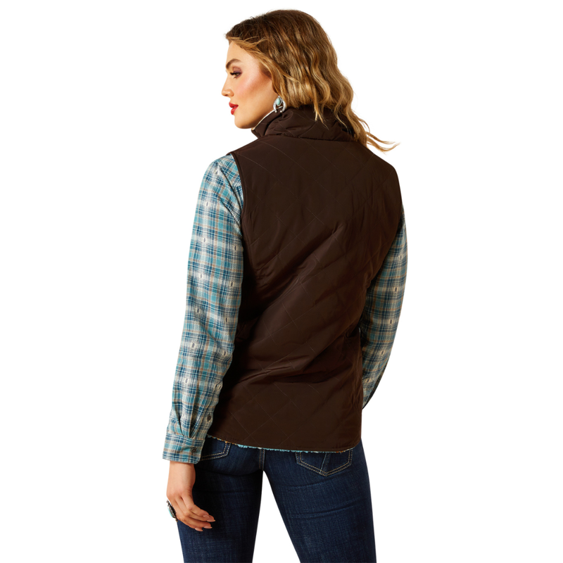 Ariat Women's Dilon 2.0 Reversible Insulated Vest - Mole-2