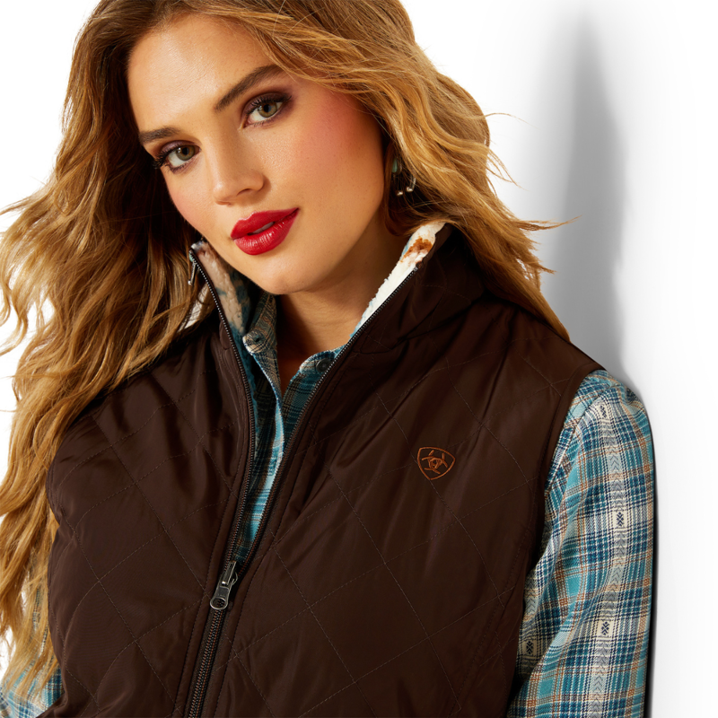 Ariat Women's Dilon 2.0 Reversible Insulated Vest - Mole-4