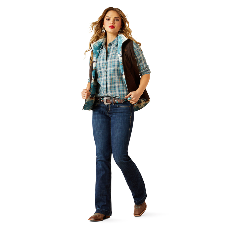 Ariat Women's Dilon 2.0 Reversible Insulated Vest - Mole-5